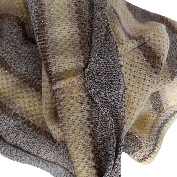 St John Sport Marie Gray P Sweater Shell Tank Top Santana Knit Striped Metallic - Picture 7 of 11